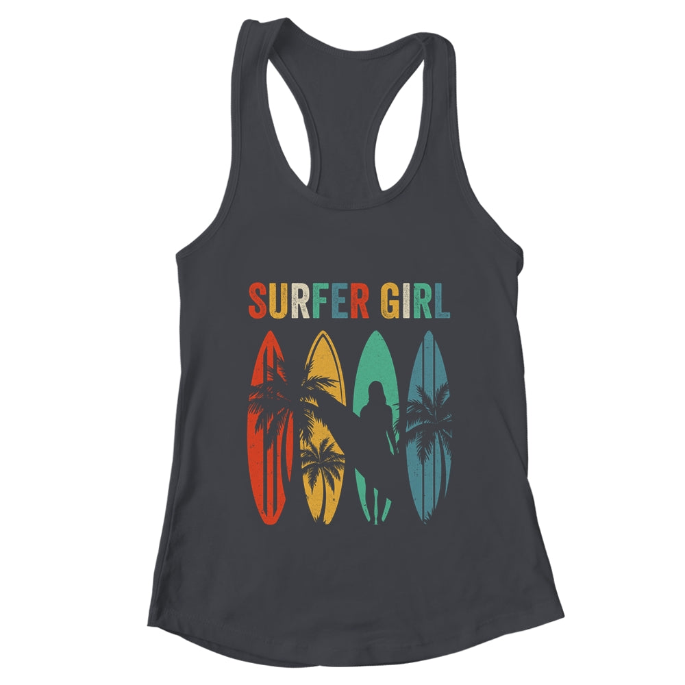 Surfer Girl Surfboard Surfing Women Girls Surf Ocean Surfing Shirt & Tank Top | teecentury