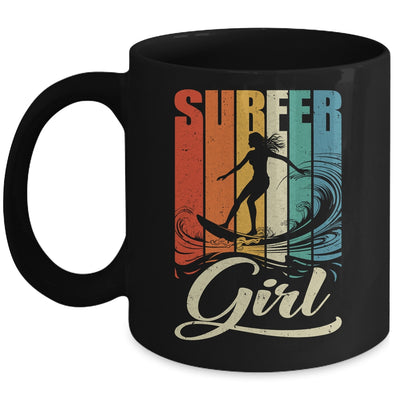 Surfer Girl Vintage Waves Surfing Trainer Surfboard Lover Mug | teecentury