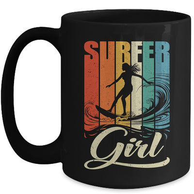 Surfer Girl Vintage Waves Surfing Trainer Surfboard Lover Mug | teecentury