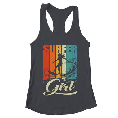 Surfer Girl Vintage Waves Surfing Trainer Surfboard Lover Shirt & Tank Top | teecentury