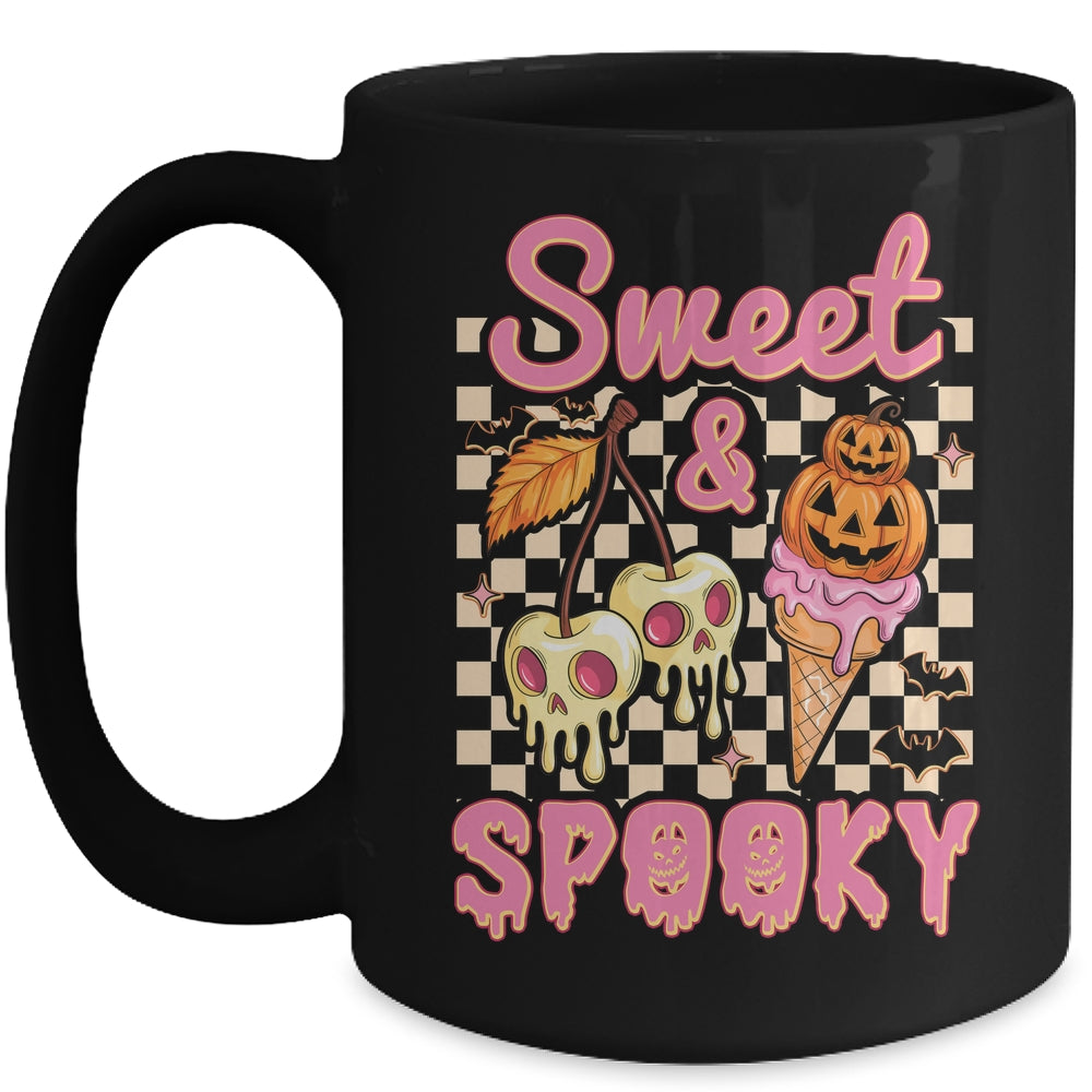 Sweet And Spooky Halloween Ice Cream Funny Spooky Season Mug | teecentury