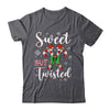 Sweet But Twisted Funny Christmas Candy Cane Xmas Holiday Shirt & Sweatshirt | teecentury