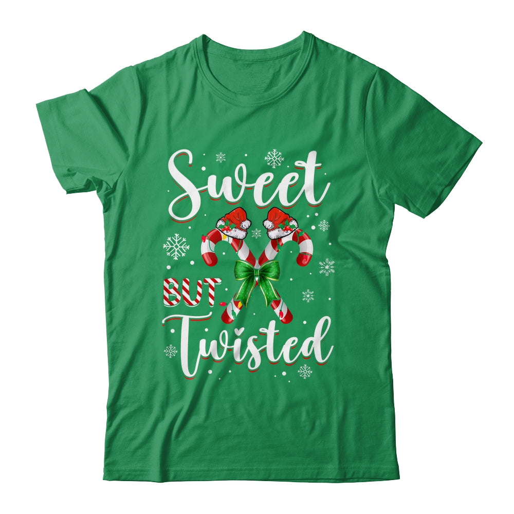 Sweet But Twisted Funny Christmas Candy Cane Xmas Holiday Shirt & Sweatshirt | teecentury