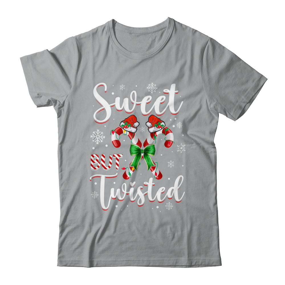Sweet But Twisted Funny Christmas Candy Cane Xmas Holiday Shirt & Sweatshirt | teecentury