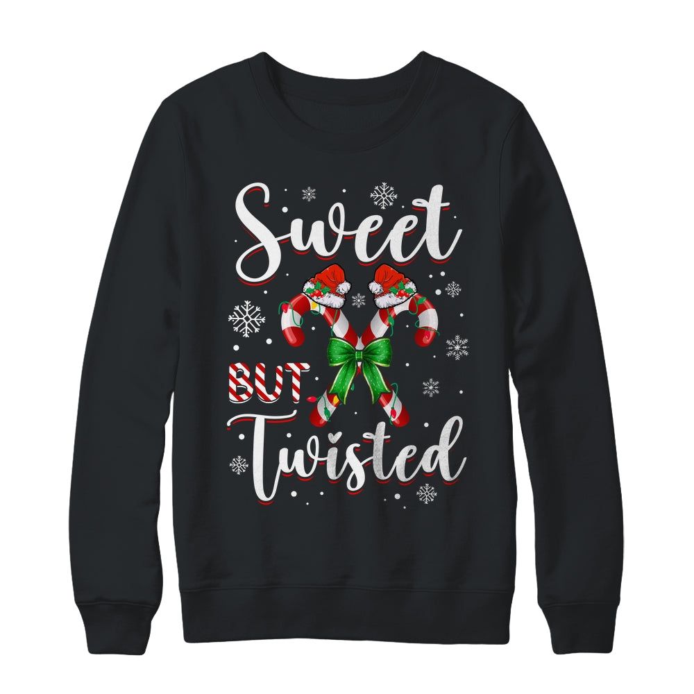 Sweet But Twisted Funny Christmas Candy Cane Xmas Holiday Shirt & Sweatshirt | teecentury