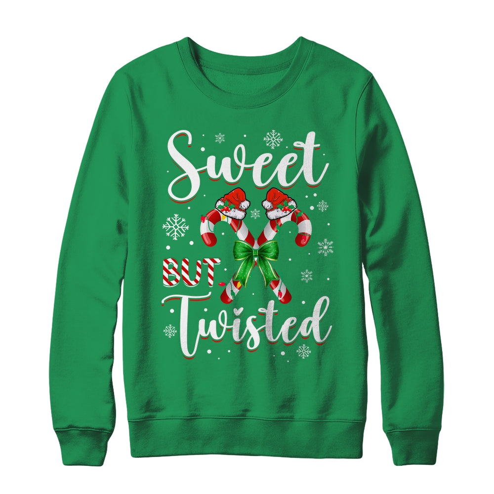 Sweet But Twisted Funny Christmas Candy Cane Xmas Holiday Shirt & Sweatshirt | teecentury