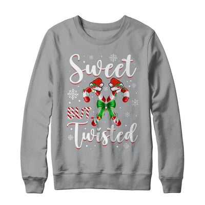 Sweet But Twisted Funny Christmas Candy Cane Xmas Holiday Shirt & Sweatshirt | teecentury