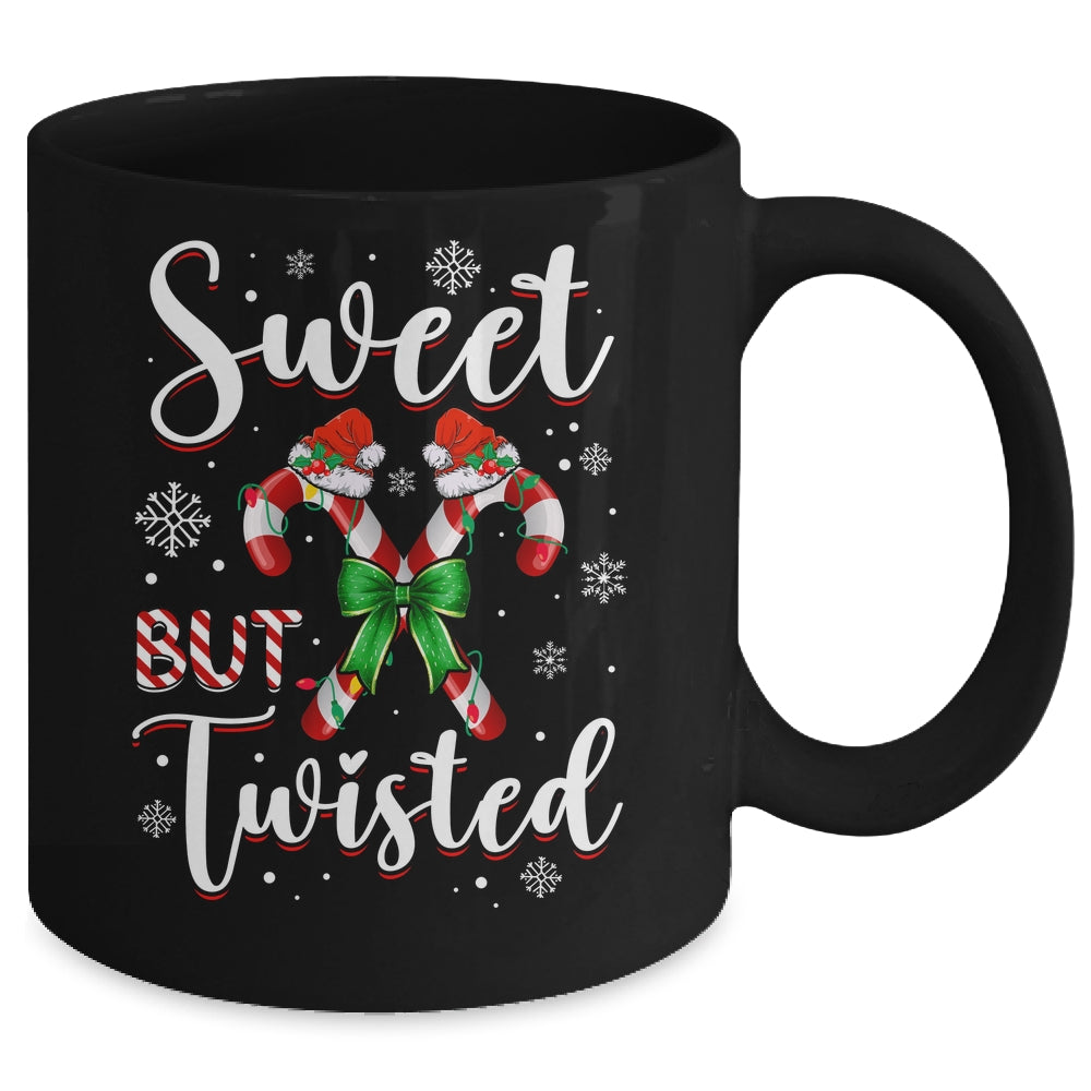 Sweet But Twisted Funny Christmas Candy Cane Xmas Holiday Mug | teecentury