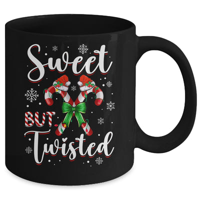 Sweet But Twisted Funny Christmas Candy Cane Xmas Holiday Mug | teecentury