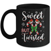 Sweet But Twisted Funny Christmas Candy Cane Xmas Holiday Mug | teecentury