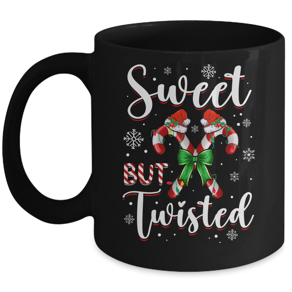 Sweet But Twisted Funny Christmas Candy Cane Xmas Holiday Mug | teecentury