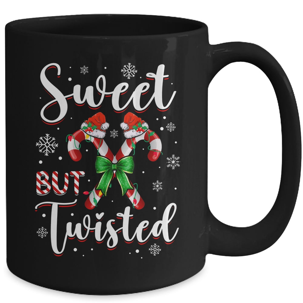 Sweet But Twisted Funny Christmas Candy Cane Xmas Holiday Mug | teecentury