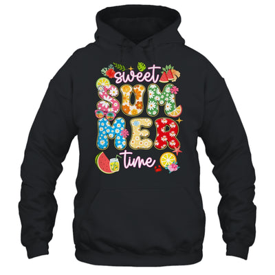 Sweet Summer Time Groovy Floral Summer Vacation Women Girls Shirt & Tank Top | teecentury