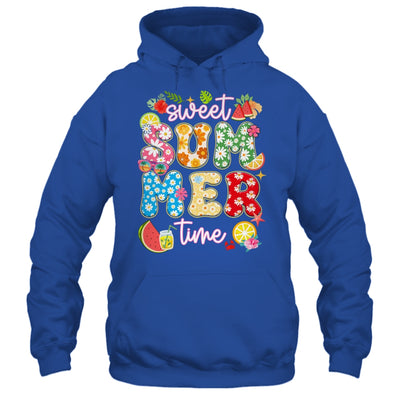 Sweet Summer Time Groovy Floral Summer Vacation Women Girls Shirt & Tank Top | teecentury