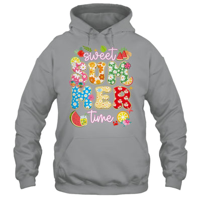 Sweet Summer Time Groovy Floral Summer Vacation Women Girls Shirt & Tank Top | teecentury