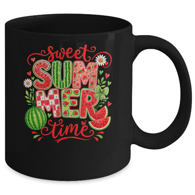 Sweet Summer Time Watermelon Vibes Coquette Bow Girls Women Mug | teecentury