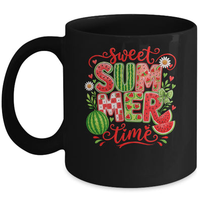 Sweet Summer Time Watermelon Vibes Coquette Bow Girls Women Mug | teecentury