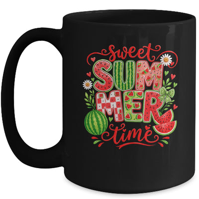 Sweet Summer Time Watermelon Vibes Coquette Bow Girls Women Mug | teecentury