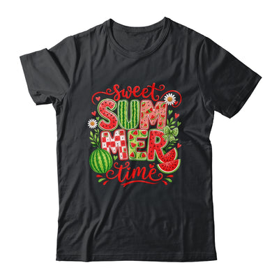 Sweet Summer Time Watermelon Vibes Coquette Bow Girls Women Shirt & Tank Top | teecentury
