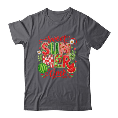 Sweet Summer Time Watermelon Vibes Coquette Bow Girls Women Shirt & Tank Top | teecentury