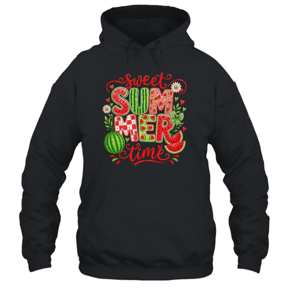 Sweet Summer Time Watermelon Vibes Coquette Bow Girls Women Shirt & Tank Top | teecentury