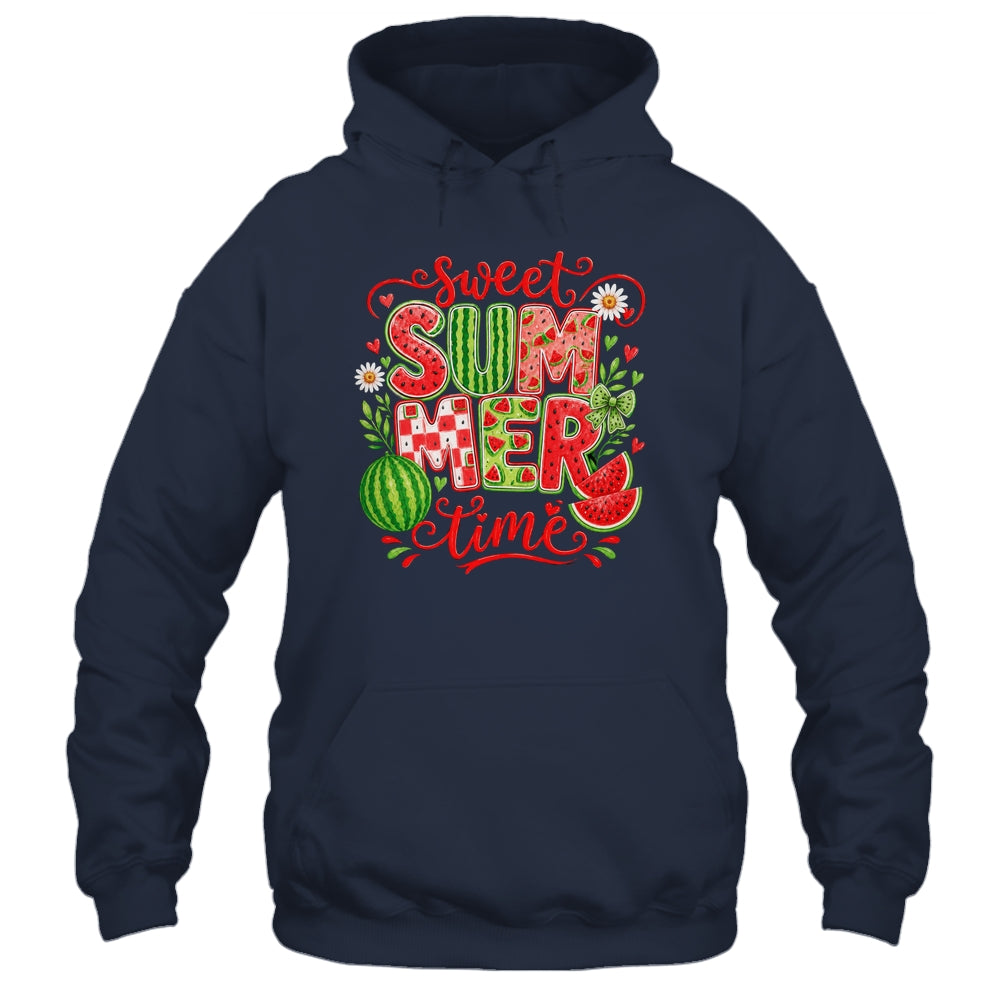 Sweet Summer Time Watermelon Vibes Coquette Bow Girls Women Shirt & Tank Top | teecentury