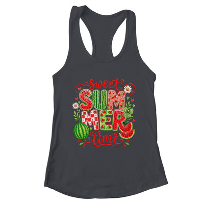 Sweet Summer Time Watermelon Vibes Coquette Bow Girls Women Shirt & Tank Top | teecentury