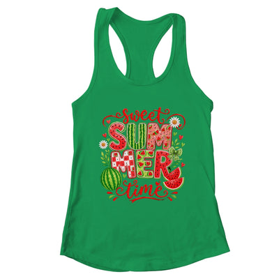 Sweet Summer Time Watermelon Vibes Coquette Bow Girls Women Shirt & Tank Top | teecentury