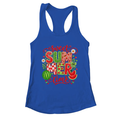 Sweet Summer Time Watermelon Vibes Coquette Bow Girls Women Shirt & Tank Top | teecentury