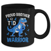 T1D Type 1 Diabetes Awareness Proud Brother Dinosaur Warrior Mug | teecentury