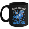 T1D Type 1 Diabetes Awareness Proud Brother Dinosaur Warrior Mug | teecentury