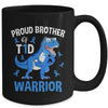 T1D Type 1 Diabetes Awareness Proud Brother Dinosaur Warrior Mug | teecentury