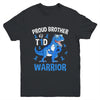 T1D Type 1 Diabetes Awareness Proud Brother Dinosaur Warrior Youth Shirt | teecentury