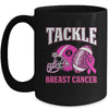 Tackle Breast Cancer Awareness American Football Women Mom Mug | teecentury
