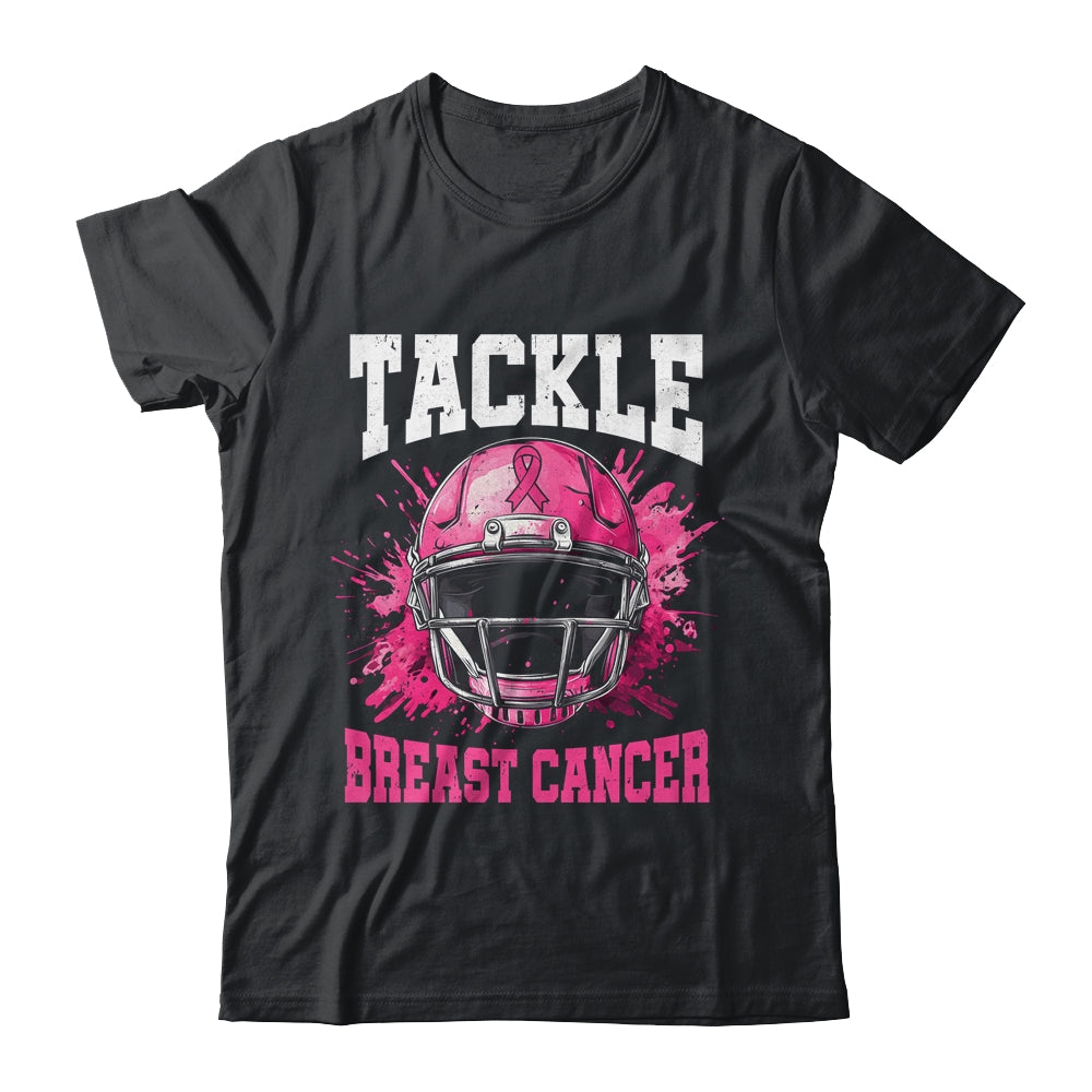 Tackle Football Breast Cancer Awareness Pink Ribbon Boys Shirt & Hoodie | teecentury