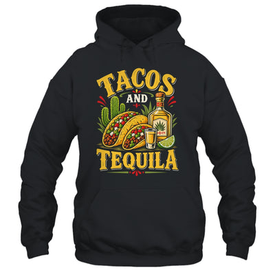 Tacos And Tequila Vintage Mexican Food Drink Lover Design Shirt & Tank Top | teecentury