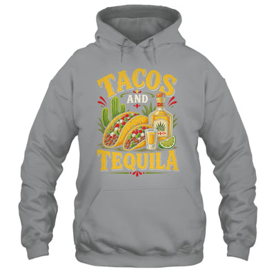Tacos And Tequila Vintage Mexican Food Drink Lover Design Shirt & Tank Top | teecentury