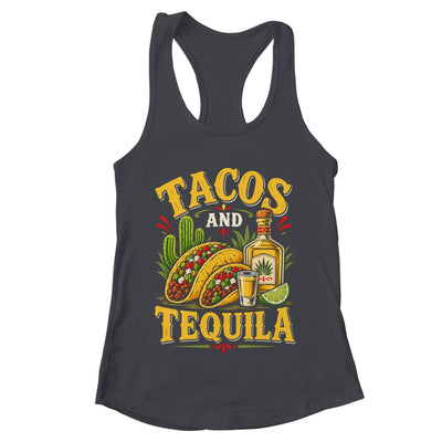 Tacos And Tequila Vintage Mexican Food Drink Lover Design Shirt & Tank Top | teecentury