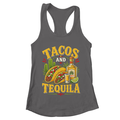 Tacos And Tequila Vintage Mexican Food Drink Lover Design Shirt & Tank Top | teecentury