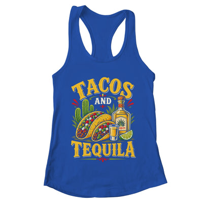 Tacos And Tequila Vintage Mexican Food Drink Lover Design Shirt & Tank Top | teecentury