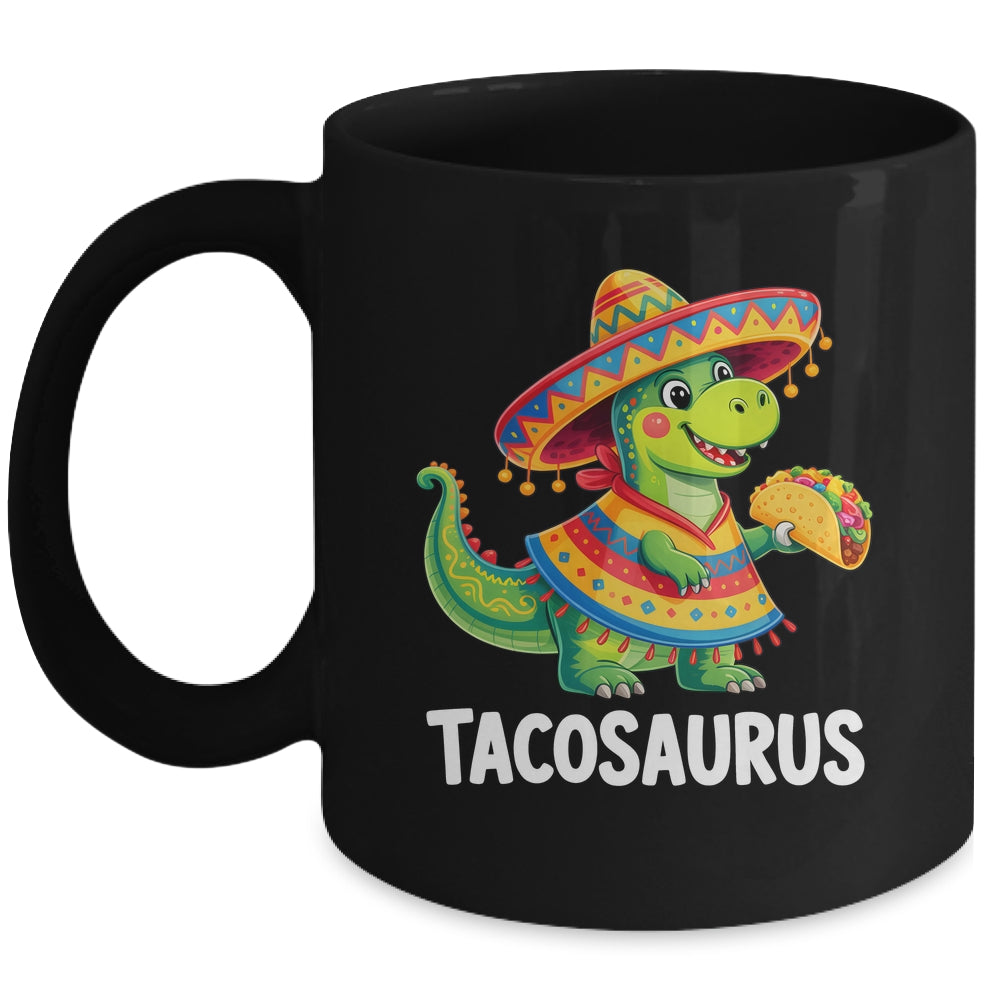 Tacosaurus Taco Dinosaur Dino Cinco De Mayo Boys Kids Mug | teecentury