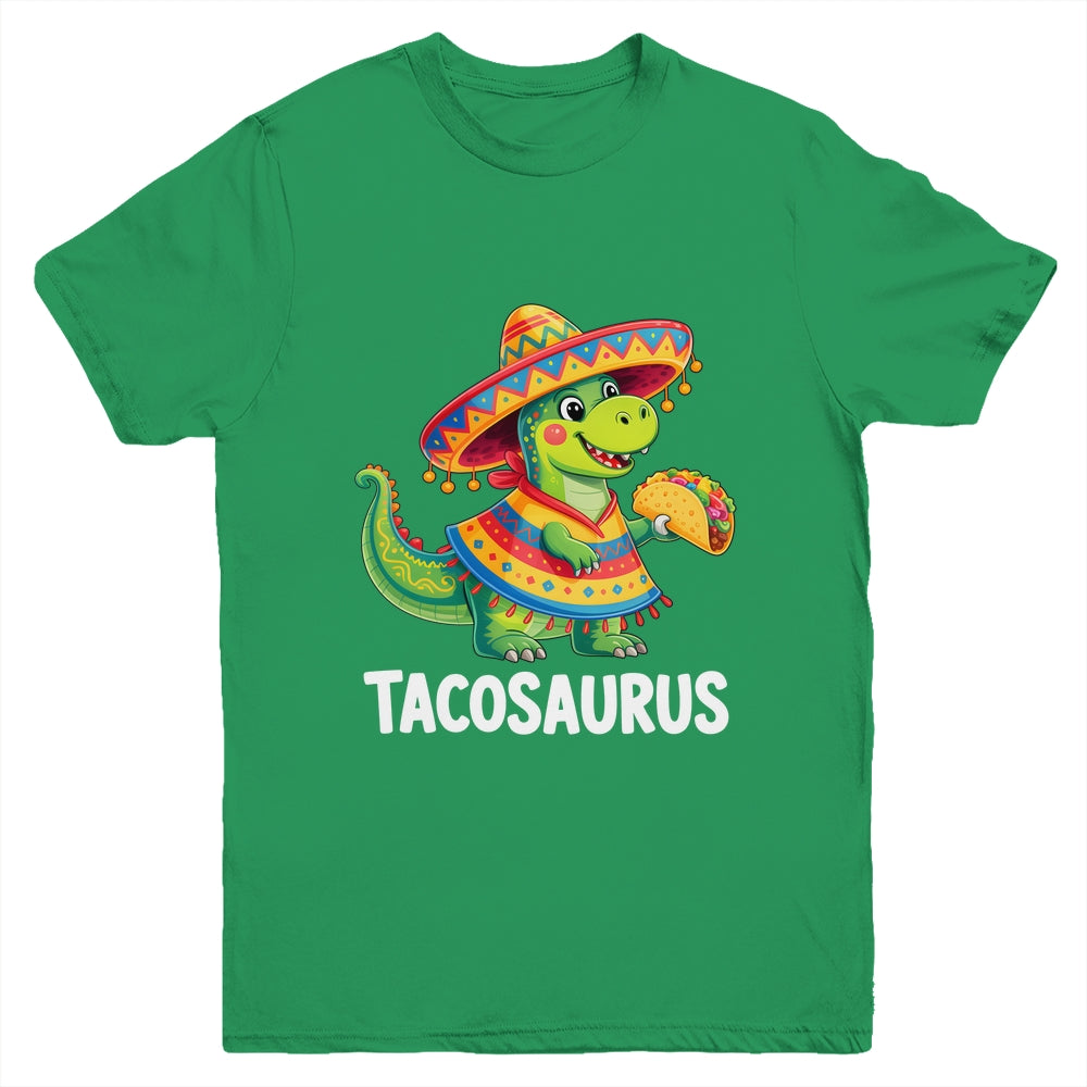 Tacosaurus Taco Dinosaur Dino Cinco De Mayo Boys Kids Youth Shirt | teecentury