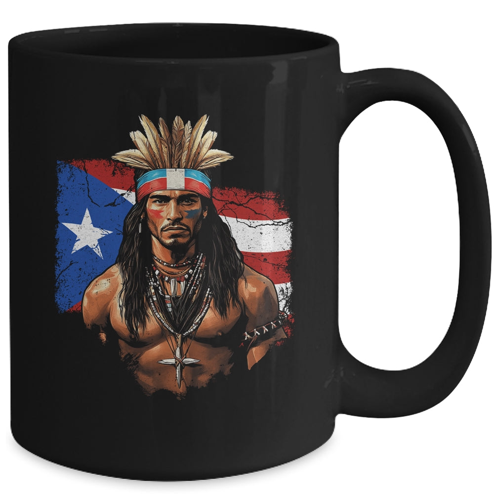 Taino Man Puerto Rican Flag Indigenous People Caribbean Men Mug | teecentury