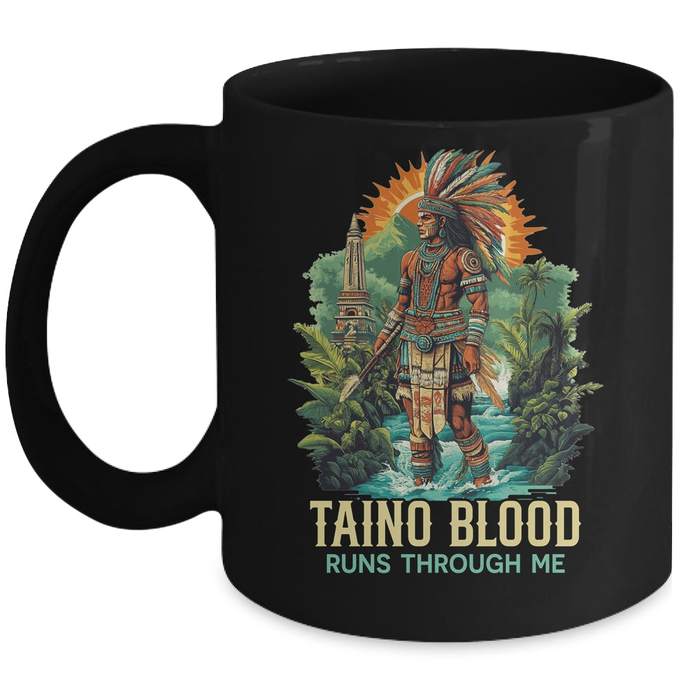 Taino Warrior Puerto Rico Men Indigenous Caribbean Mug | teecentury
