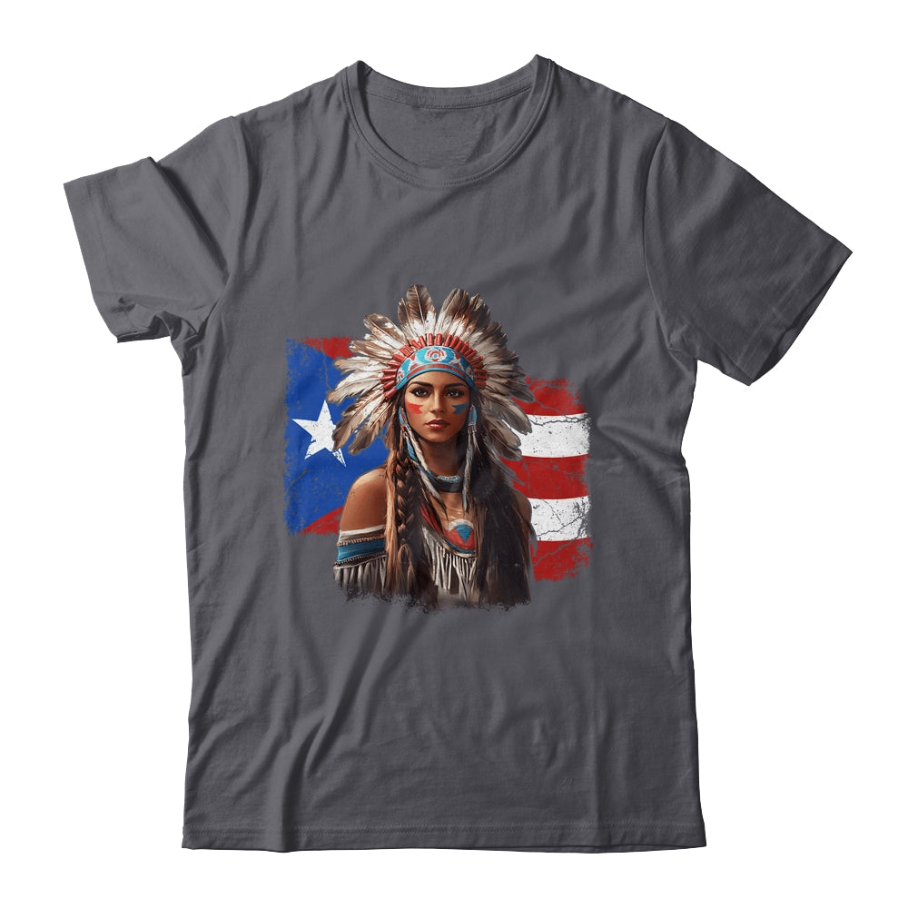 Taino Woman Puerto Rican Flag Indigenous Caribbean Women Shirt & Hoodie | teecentury