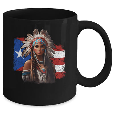 Taino Woman Puerto Rican Flag Indigenous Caribbean Women Mug | teecentury