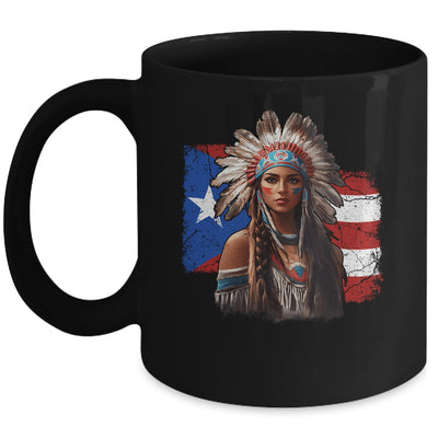 Taino Woman Puerto Rican Flag Indigenous Caribbean Women Mug | teecentury