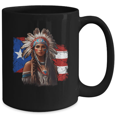 Taino Woman Puerto Rican Flag Indigenous Caribbean Women Mug | teecentury