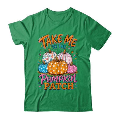 Take Me To The Pumpkin Patch Striped Fall Autumn Halloween Shirt & Sweatshirt | teecentury