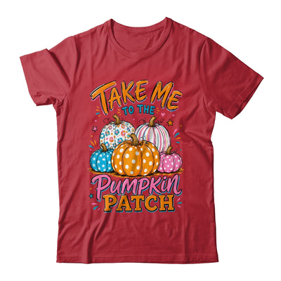 Take Me To The Pumpkin Patch Striped Fall Autumn Halloween Shirt & Sweatshirt | teecentury